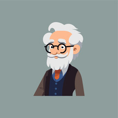 professor vector flat illustration