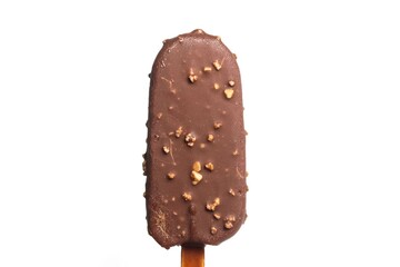 chocolate ice cream isolated