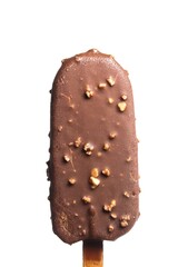 chocolate ice cream isolated