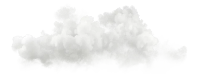Poster Realistic steam clouds tranquil clipart isolate backgrounds 3d rendering png © Krit