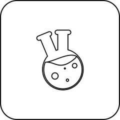 Line Square Science Tube Icon