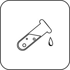Line Square Science Tube Icon
