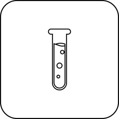 Line Square Science Tube Icon