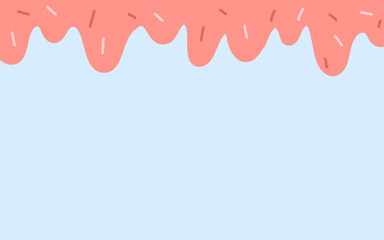 Background with donut glaze. pastel colorful. Pattern design for banner, poster, card, postcard, cover, brochure. Vector illustration