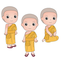 Buddhist monk character in vector