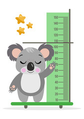Cute koala ruler for baby growth