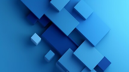 Abstract background design, composition with blue geometric shapes