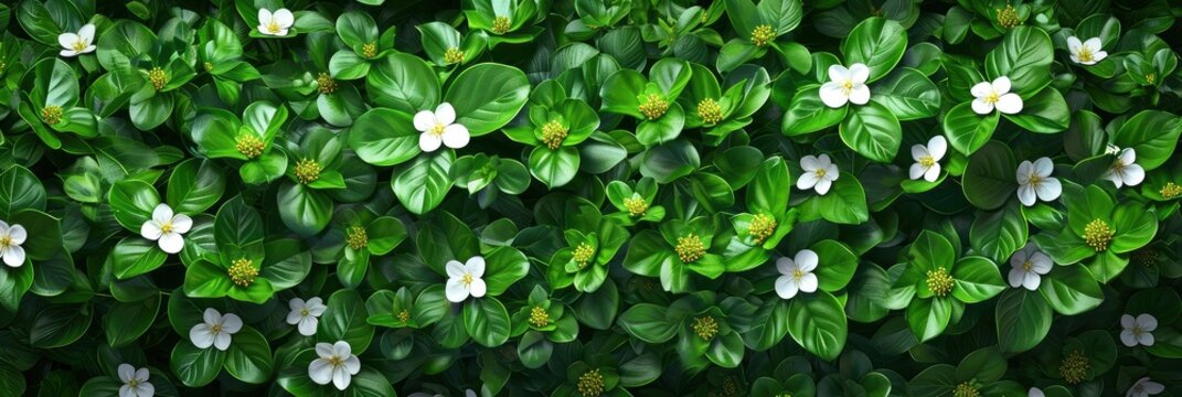 Many Small White Flowers Bush Dense, Banner Image For Website, Background, Desktop Wallpaper