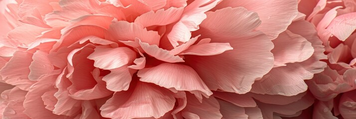 Pink Peony Flower Head Full Bloom, Banner Image For Website, Background, Desktop Wallpaper
