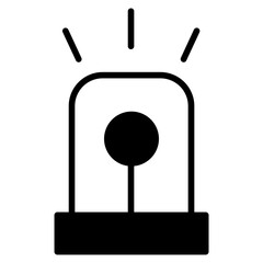 Emergency light solid glyph icon