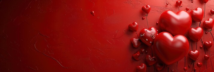 Valentine Day Sweet Holiday Background Red, Banner Image For Website, Background, Desktop Wallpaper