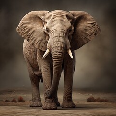 Fototapeta na wymiar black background nice elephant standing images 