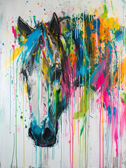 Showcase The Beauty And Spirit Of Horses, A Painting Of A Horse