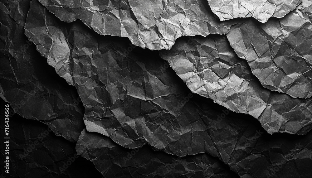 Canvas Prints crumpled black paper background texture. closeup crumpled dark grey or black paper texture backgroun
