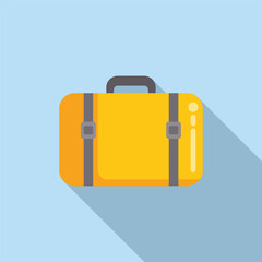 Travel bag icon flat vector. Indoor cabin. Terminal jet premium