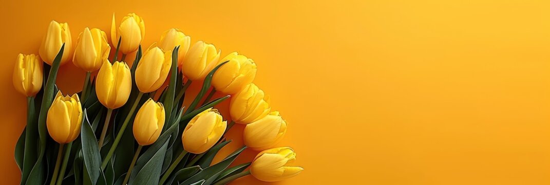  Banner Yellow Wild Tulip Flowers, Banner Image For Website, Background, Desktop Wallpaper