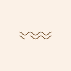 wave icon logo vector minimal illustration design, line art wave pack logo design