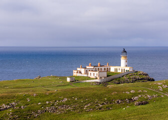 Fototapeta na wymiar A view of Neist Point, a famous lighthouse on the Isle of Skye, Scotland.