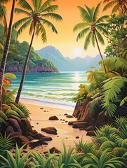 Sun-Kissed Tropical Bays National Park Print: Island Artwork, Beach Scene Free Shipping