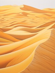 Golden Desert Curves: Sunlit Sand Dune Vistas Canvas Print