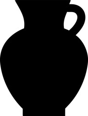 simple vase illustration The shape of the vase is symmetrical and classic.