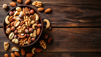 Obraz na płótnie Canvas Assorted nuts in bowl
