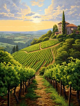Timeless Tuscan Vineyards: Painting the Pathway to Vineyard Trails & Wine Routes