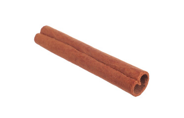 Dry aromatic cinnamon stick isolated on white