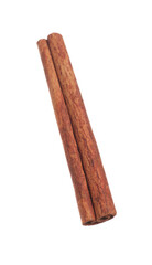 Dry aromatic cinnamon stick isolated on white