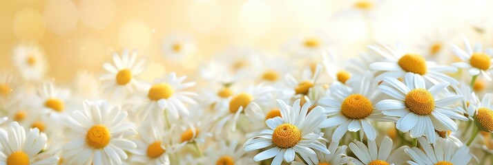  Chamomile Template Posters Banners Copy Space, Banner Image For Website, Background, Desktop Wallpaper
