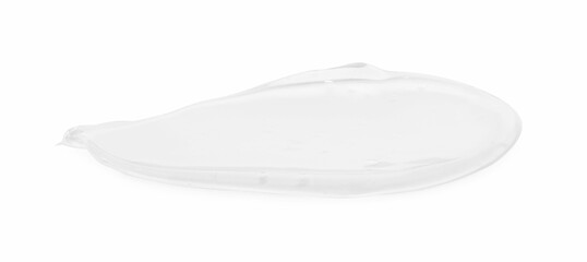 Sample of clear cosmetic gel isolated on white