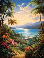 Tropical Island Horizons: Breathtaking Scenic Prints of Island Views