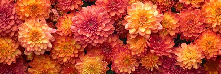 Fototapeta na wymiar Chrysanthemum Flowers Close Beautiful Autumn, Banner Image For Website, Background, Desktop Wallpaper
