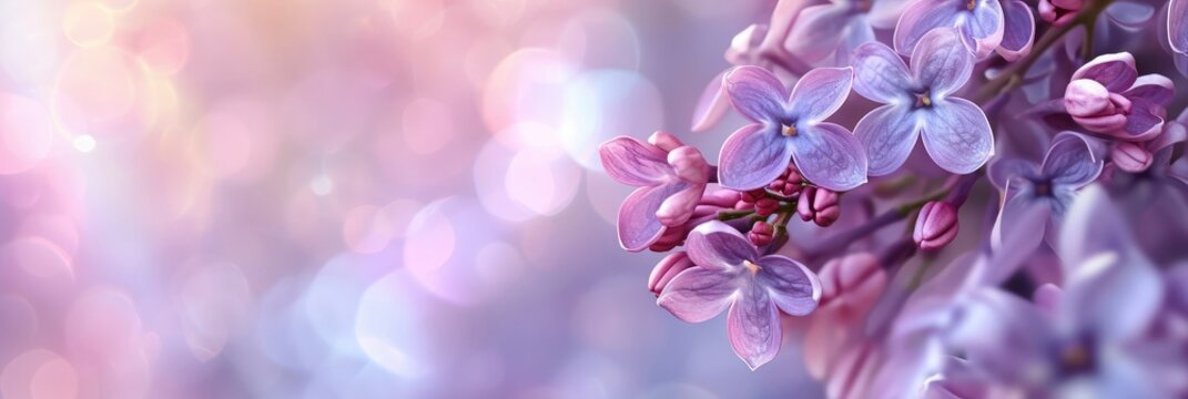  Closeup Lilac Flowers Spring Banner Place, Banner Image For Website, Background, Desktop Wallpaper
