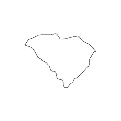 South Carolina icon. Simple flat illustration  isolated on white background  