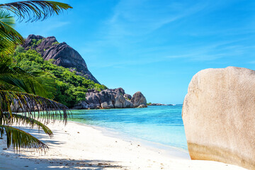 Source d'Argent Beach, Island La Digue, Republic of Seychelles, Africa.