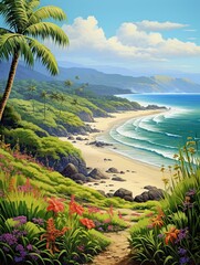 Verdant Valley Landscapes: Serene Sandy Shores and Tranquil Valley Views