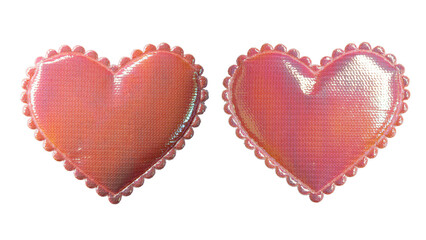 Pink heart shaped patches