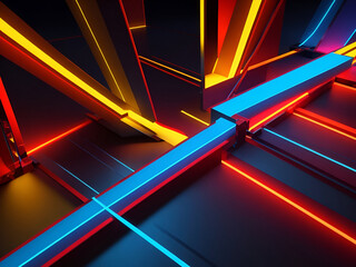 Beautiful neon lines colorful background jpg.