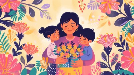 Celebrate the joy of motherhood with a heartfelt smile.