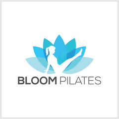 logo for women's health exercises, can also be used as a yoga logo, etc