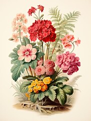 Vintage Victorian Gardens Botanical Wall Art: Exquisite Plant Decor and Vintage Art Prints