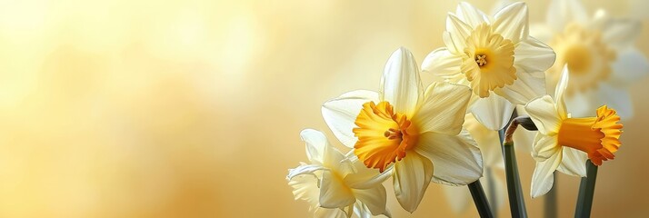  Happy Womens Day Post Card Daffodils, Banner Image For Website, Background, Desktop Wallpaper