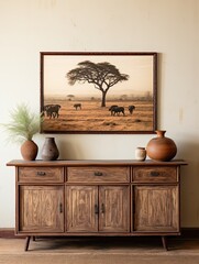 Wild African Savannas Canvas Landscape: Rustic Wall Decor and Scenic Prints