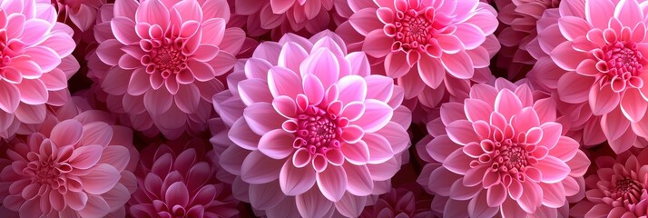  Pink Flowers Background Pattern Banner Flat, Banner Image For Website, Background, Desktop Wallpaper