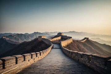 Great Wall of China on background design.