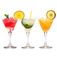 A glass of cocktail drink  on transparency background PNG