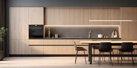 A sleek kitchen ,Culinary Design, Sleek Cabinetry, Upscale Living, Stylish Home, Designer Kitchen, 