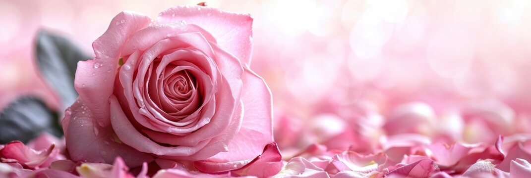  Pink Rose On White Background Valentines, Banner Image For Website, Background, Desktop Wallpaper