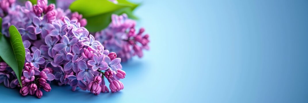  Shot Beautiful Sprigs Blooming Lilac, Banner Image For Website, Background, Desktop Wallpaper